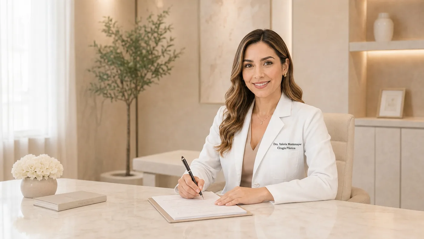 Dra. Valeria Montemayor durante una consulta